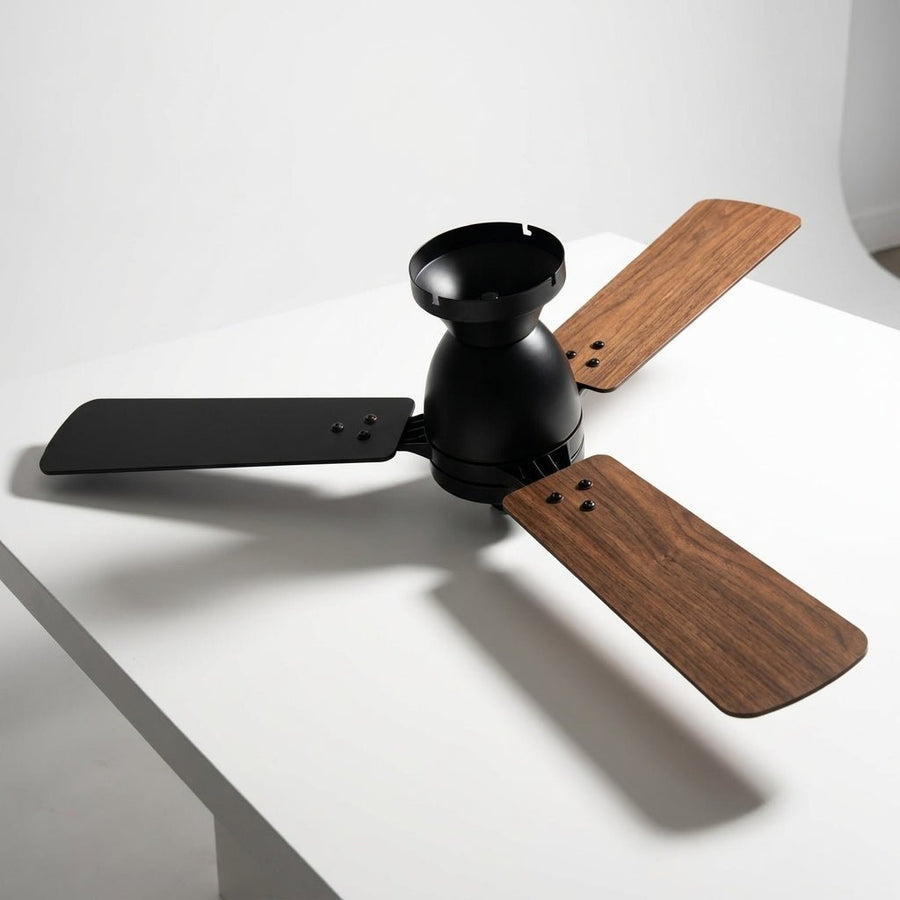 LED's Light Plafondventilator met lamp 106cm 2in1 Hout/Zwart 53W 2200lm 1800K/4000K Plafondventilatoren led.gl