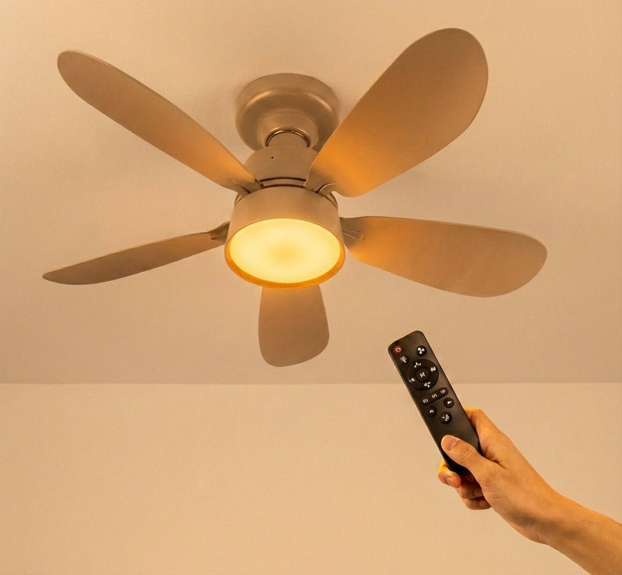 LED's Light Plafondventilator met lamp Taupe 25W 2600lm 2200K/6500K - 53cm Plafondventilatoren led.gl
