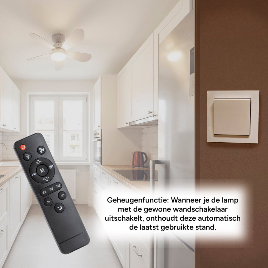 LED's Light Plafondventilator met lamp Taupe 25W 2600lm 2200K/6500K - 53cm Plafondventilatoren led.gl