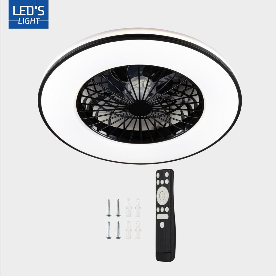 LED's Light Plafondventilator met verlichting zwart - 48,5 cm Plafondventilatoren led.gl