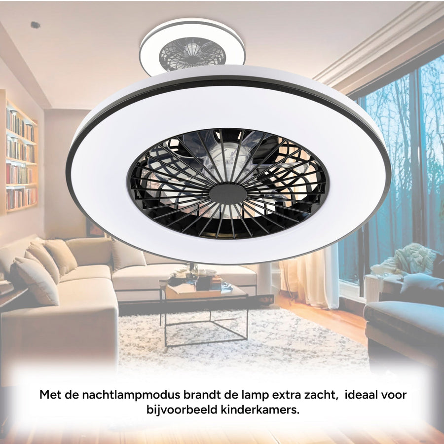LED's Light Plafondventilator met verlichting zwart - 48,5 cm Plafondventilatoren led.gl