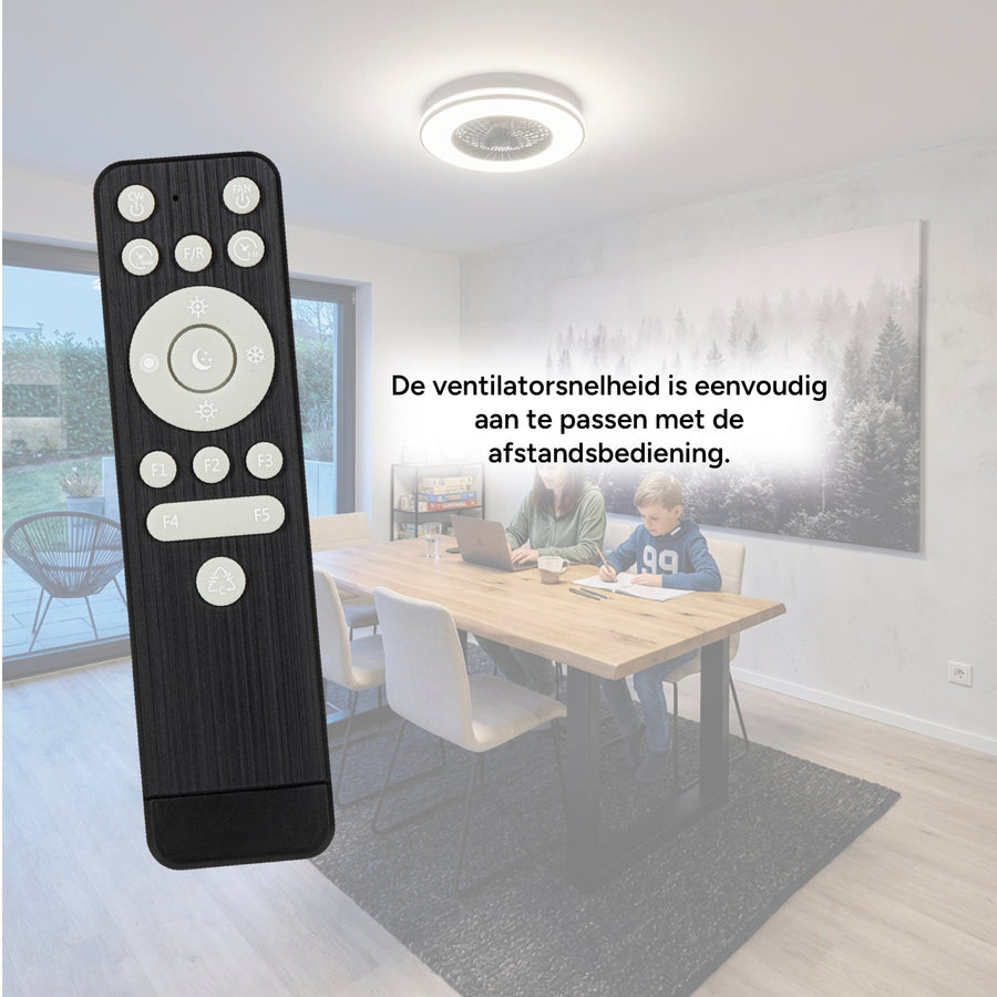 LED's Light Plafondventilator met verlichting zwart - 48,5 cm Plafondventilatoren led.gl