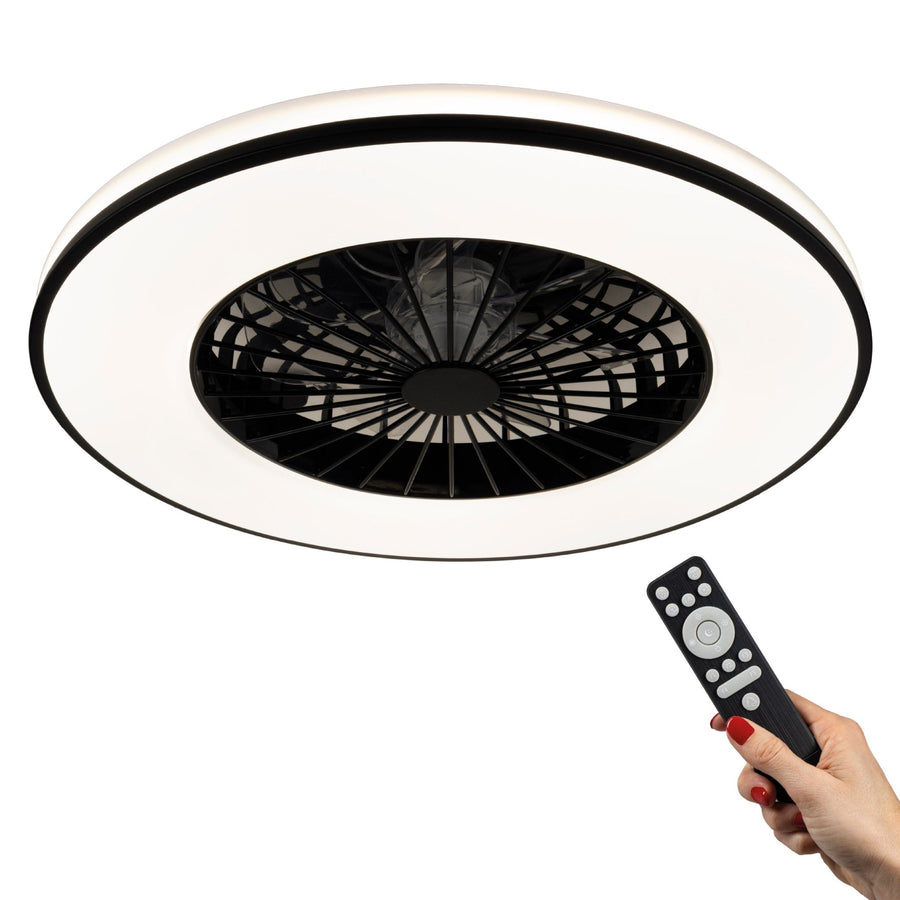 LED's Light Plafondventilator met verlichting zwart - 48,5 cm Plafondventilatoren led.gl