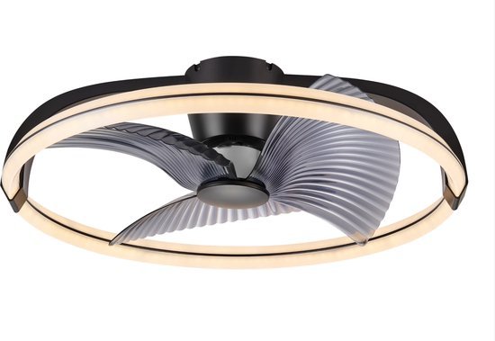 LED's Light Plafondventilator XL 74 cm - Bedienbaar met afstandsbediening - Zwart Plafondventilatoren led.gl