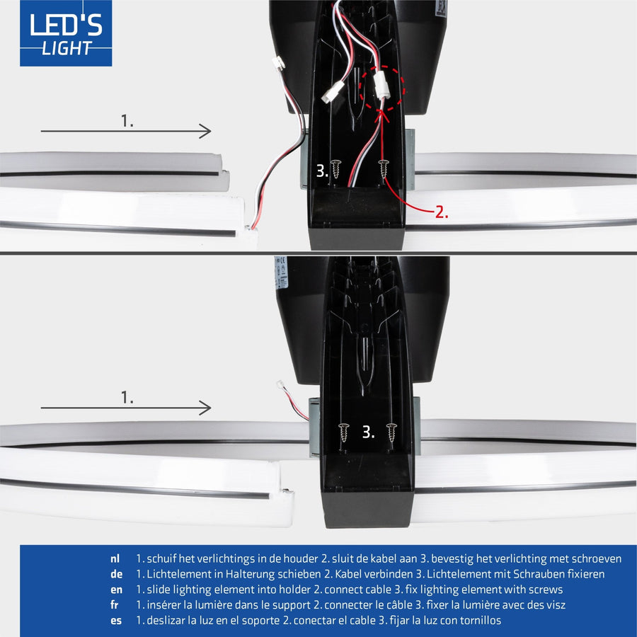 LED's Light Plafondventilator XL 74 cm - Bedienbaar met afstandsbediening - Zwart Plafondventilatoren led.gl