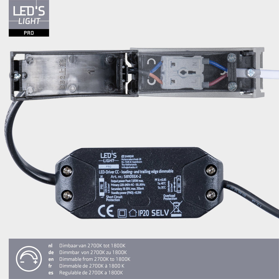 3 PACK - LED's Light PRO downlight inbouwspot Ø 68mm - Spatwaterdicht - Dimbaar - Universeel - Wit Inbouwspots led.gl