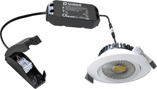 3 PACK - LED's Light PRO downlight inbouwspot Ø 68mm - Spatwaterdicht - Dimbaar - Universeel - Wit Inbouwspots led.gl