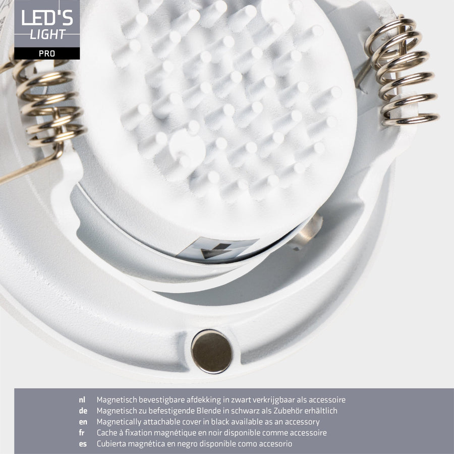 3 PACK - LED's Light PRO Inbouwspot 68 mm - Indoor & Outdoor - 3 lichtkleuren - Dimbaar licht - Wit Inbouwspots led.gl