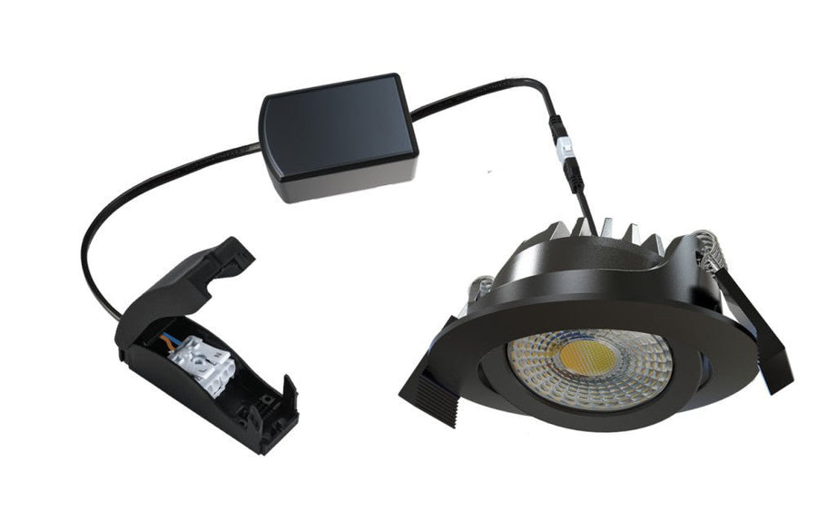 LED's Light Pro Inbouwspot Spot Downlight Dim to Warm 5W 350lm 2700K - 1800K Zwart Incl Driver IP54 Inbouwspots led.gl