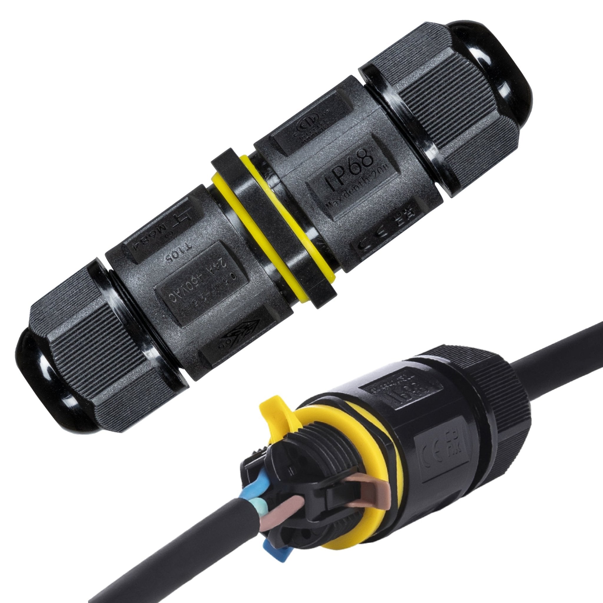 LED's Light Pro Kabeldoos I-connector 3P - IP68 waterdicht - Lasdoos voor kabels van 4 tot 11 mm Kabelverbinders led.gl
