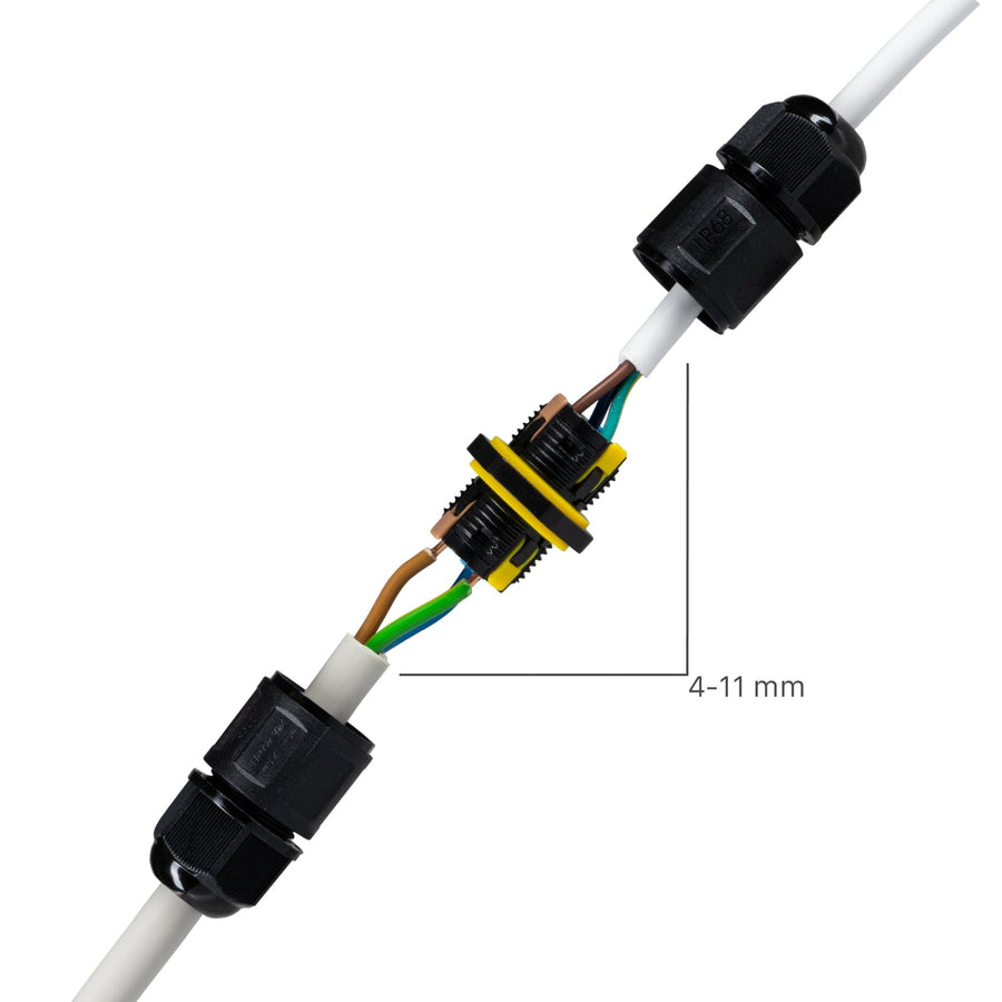 LED's Light Pro Kabeldoos I-connector 3P - IP68 waterdicht - Lasdoos voor kabels van 4 tot 11 mm Kabelverbinders led.gl