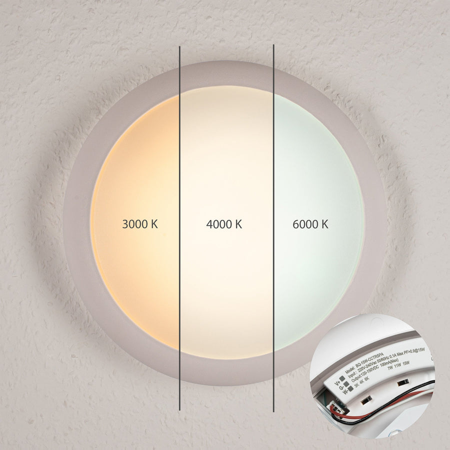 LED's Light Pro Plafondlamp 2050 met sensor - Lichtkleur en lichtsterkte dimbaar - Waterdicht - Ø 30 cm Plafondlampen led.gl