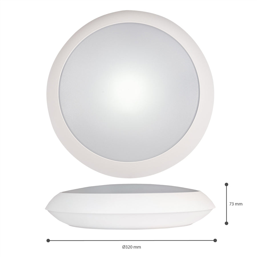LED's Light Pro Plafondlamp 2050 met sensor - Lichtkleur en lichtsterkte dimbaar - Waterdicht - Ø 30 cm Plafondlampen led.gl