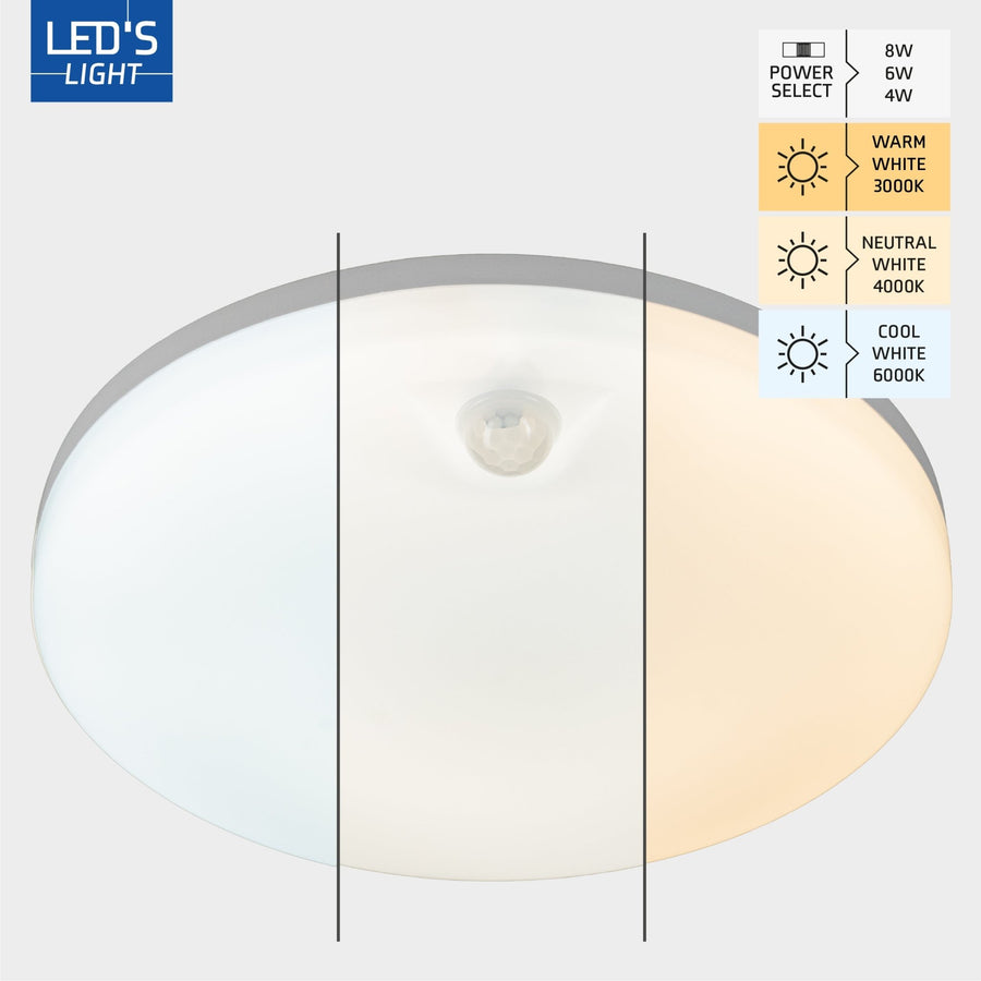 LED's Light Pro Plafondlamp met sensor - Bewegingssensor en schemersensor - 6 standen - 25 cm Plafondlampen led.gl