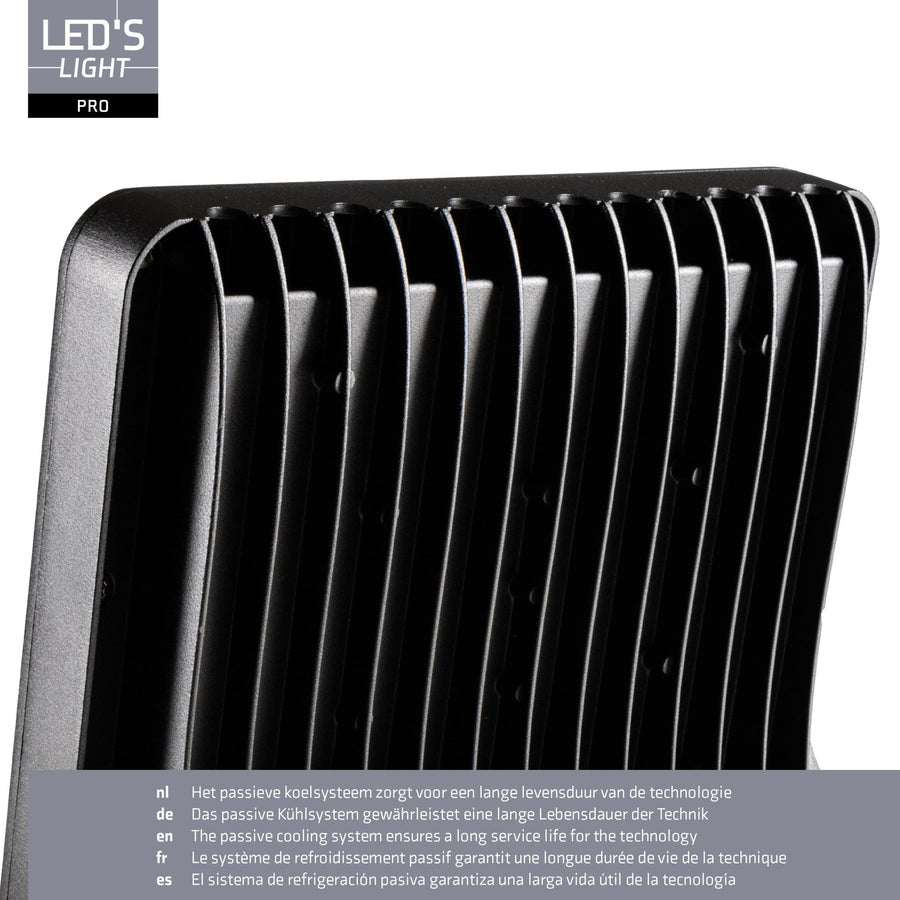 LED's Light Pro Premium Floodlight 12750lm - CCT schakelbaar - Powerselect - 6 lichtstanden - Water en roestbestendig - 100W Schijnwerpers led.gl