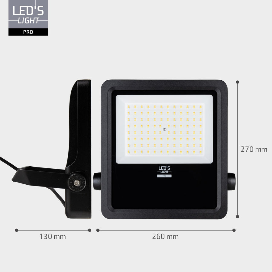 LED's Light Pro Premium Floodlight 12750lm - CCT schakelbaar - Powerselect - 6 lichtstanden - Water en roestbestendig - 100W Schijnwerpers led.gl