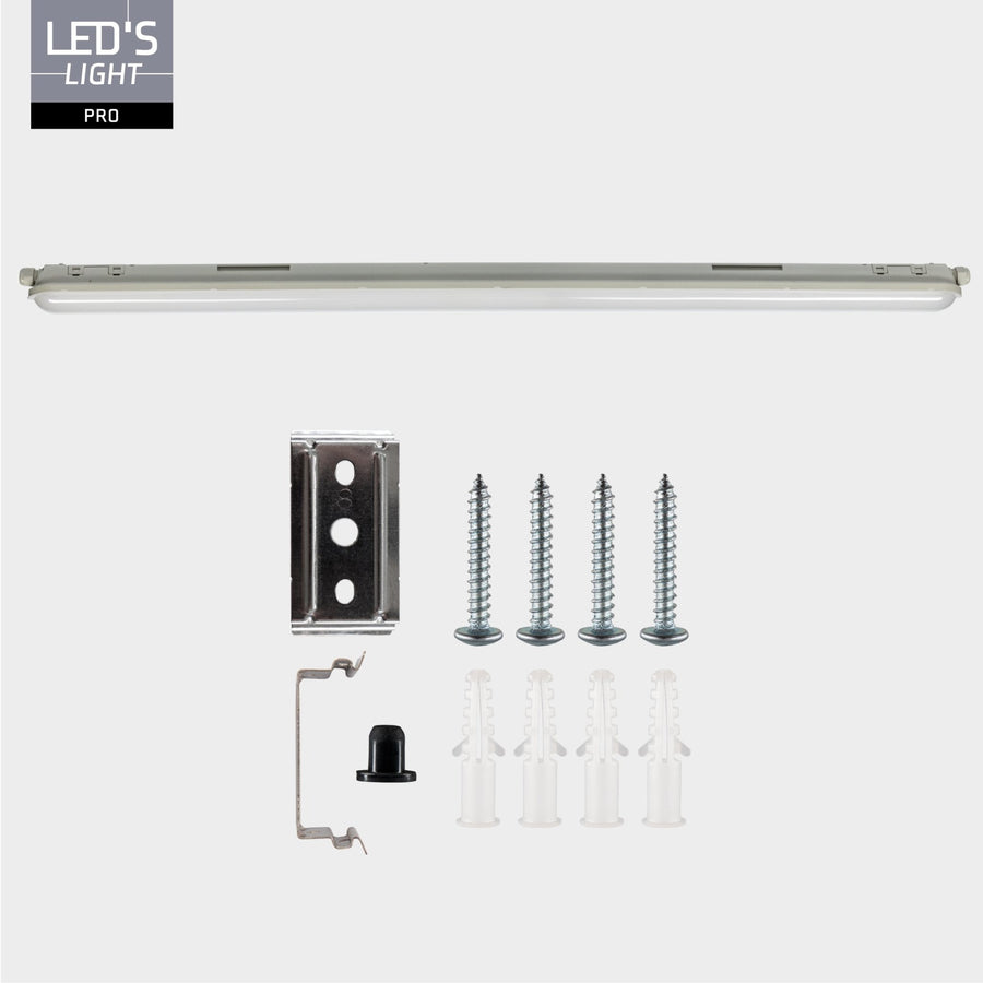4 PACK - LED's Light Pro Koppelbaar LED TL armatuur compleet 120 cm - Waterdicht - 4640 lm 29W 4000K 160lm/w TL verlichting led.gl