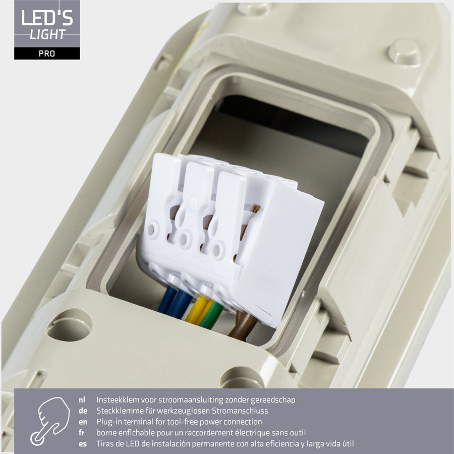 4 PACK - LED's Light Pro Koppelbaar LED TL armatuur compleet 120 cm - Waterdicht - 4640 lm 29W 4000K 160lm/w TL verlichting led.gl