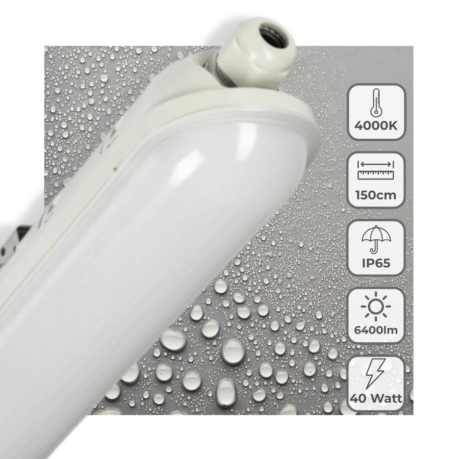 LED's Light Pro Premium Koppelbaar LED TL armatuur 40W 150cm 6400lm 4000K 160lm/w TL verlichting led.gl