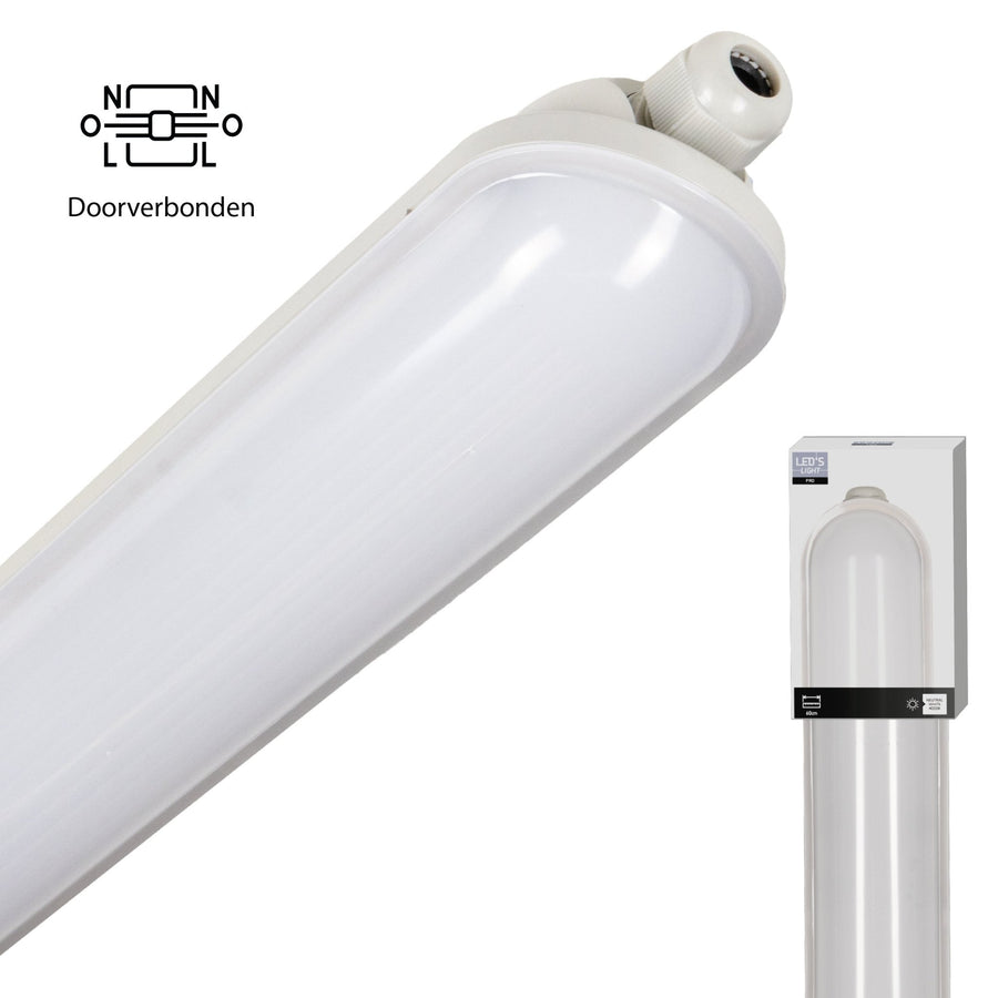 LED's Light Pro TL armatuur compleet 60 cm - Koppelbaar - IP65 Waterdicht - 2400 lm - 15W - 160lm/w TL verlichting led.gl