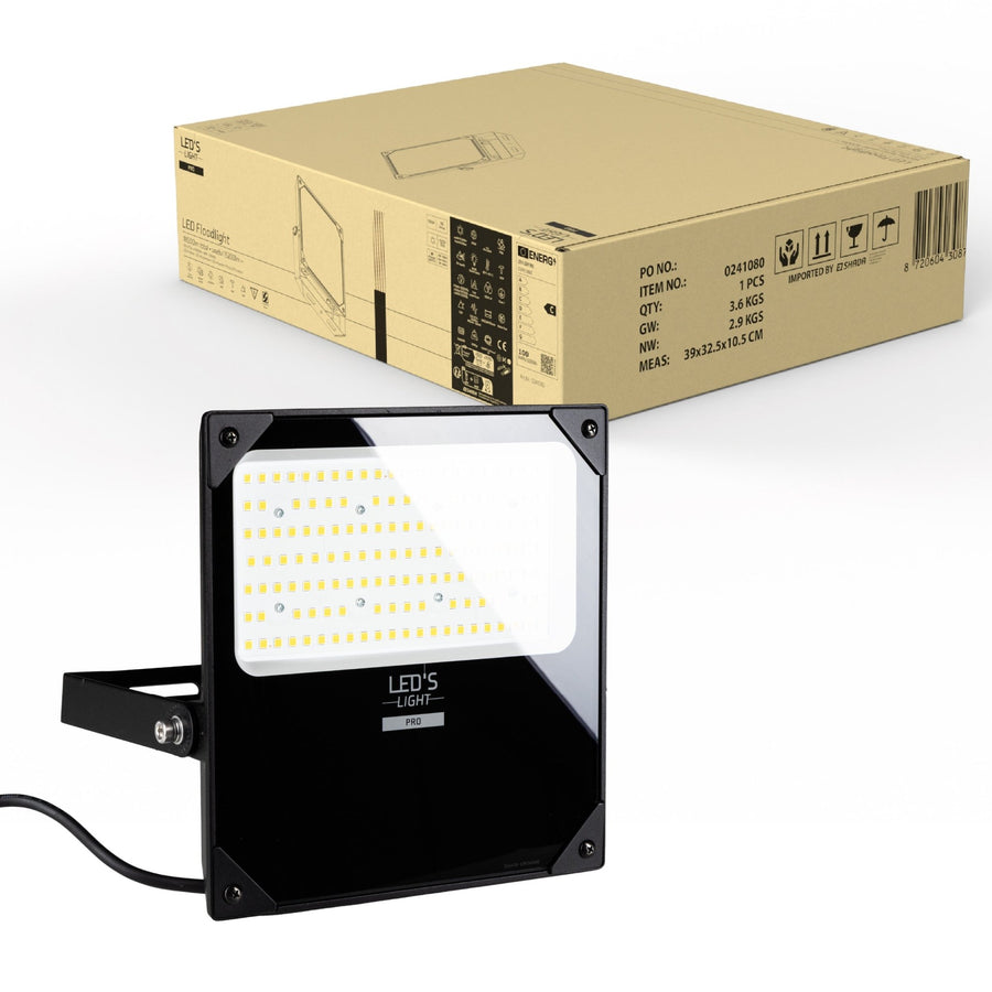 LED's Light pro Professionele LED Schijnwerper 18500 - 3 lichtstanden - Waterdicht - 100 watt - Daglichtsensor Schijnwerpers led.gl