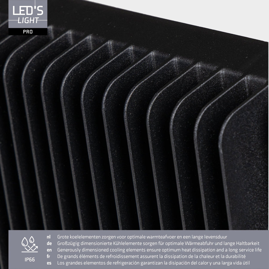 LED's Light pro Professionele LED Schijnwerper 28000 - CCT - Powerselect - 3 lichtstanden - Waterdicht - 200W Schijnwerpers led.gl