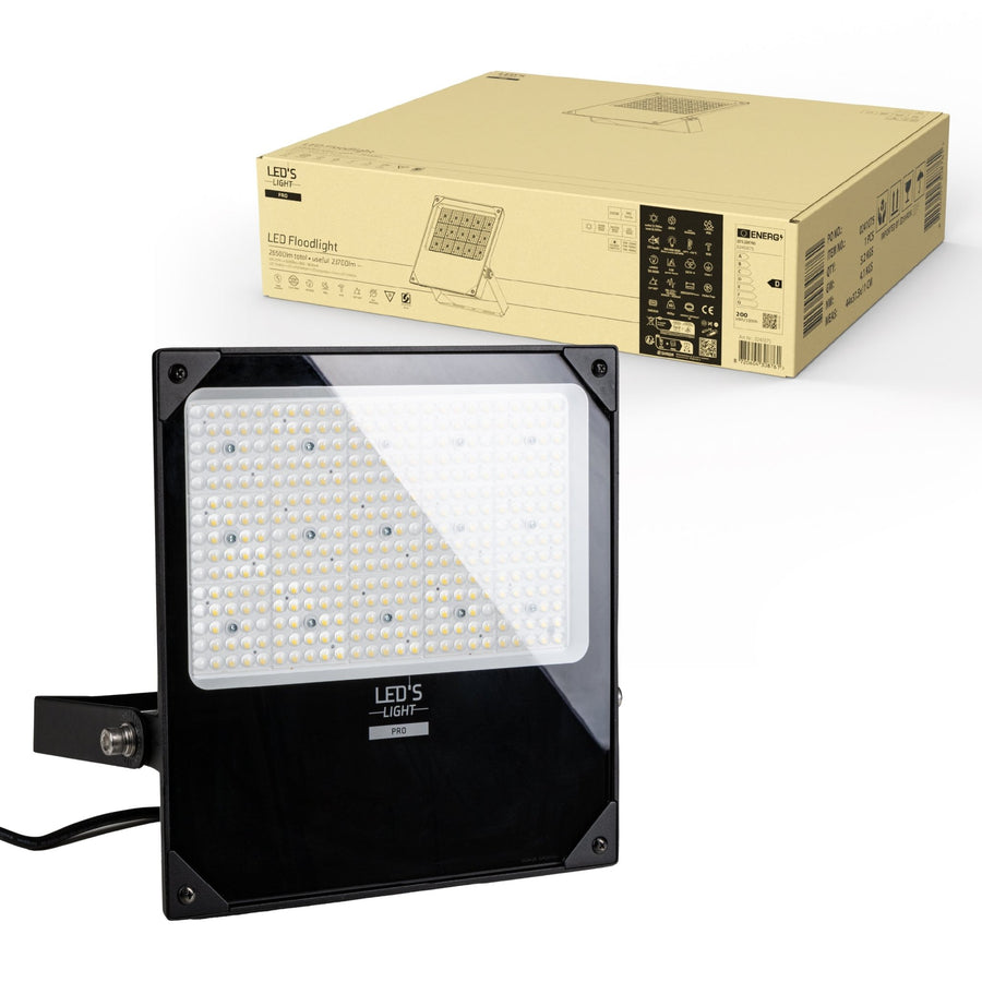 LED's Light pro Professionele LED Schijnwerper 28000 - CCT - Powerselect - 3 lichtstanden - Waterdicht - 200W Schijnwerpers led.gl