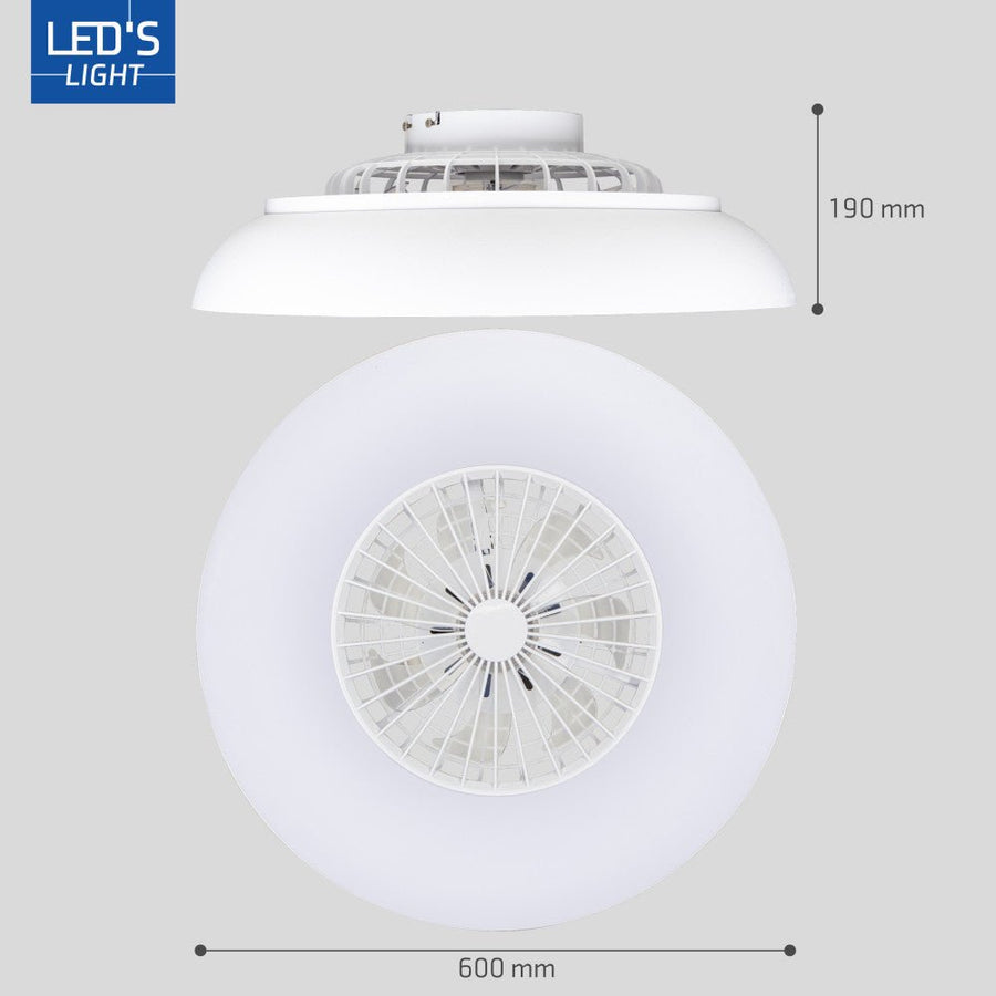 LED's Light RGB Plafondlamp met ventilator - 54W 3950lm 2700K/6500K/RGB - Ø600mm IP20 - Dimbaar Plafondventilatoren led.gl