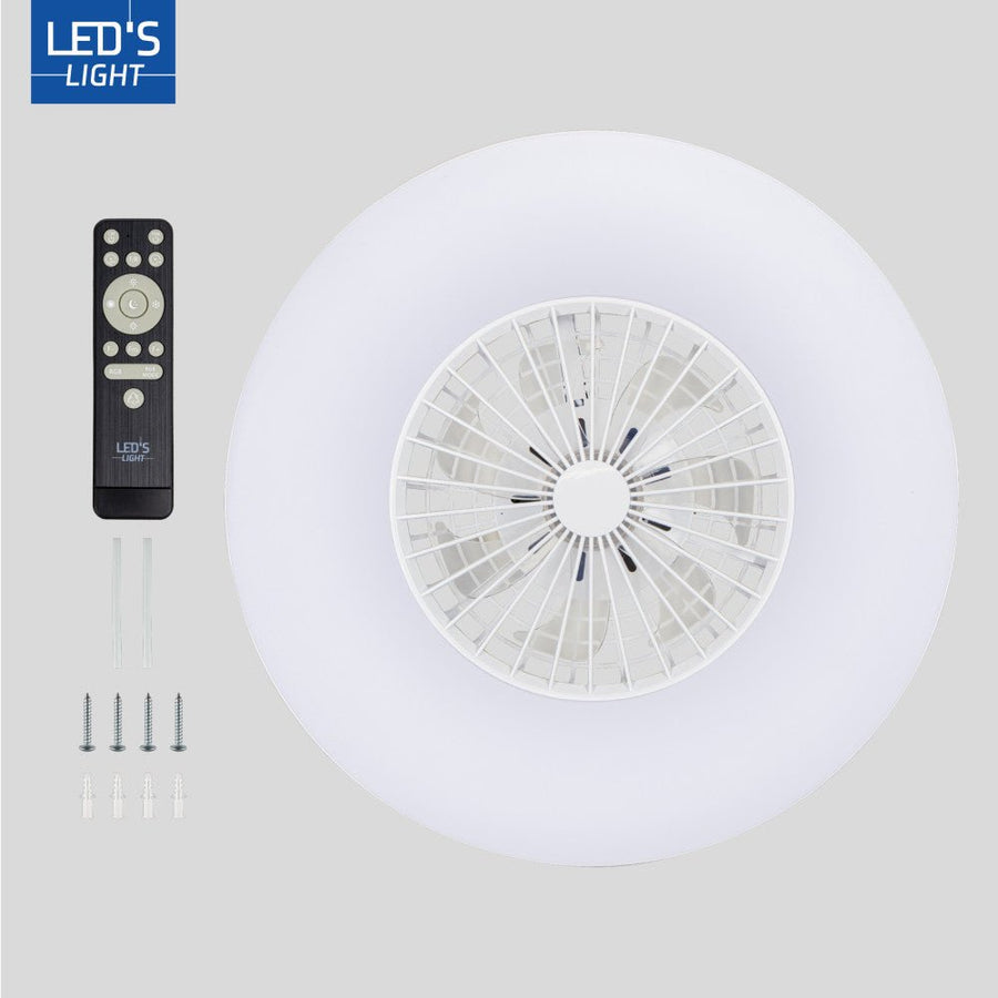 LED's Light RGB Plafondlamp met ventilator - 54W 3950lm 2700K/6500K/RGB - Ø600mm IP20 - Dimbaar Plafondventilatoren led.gl