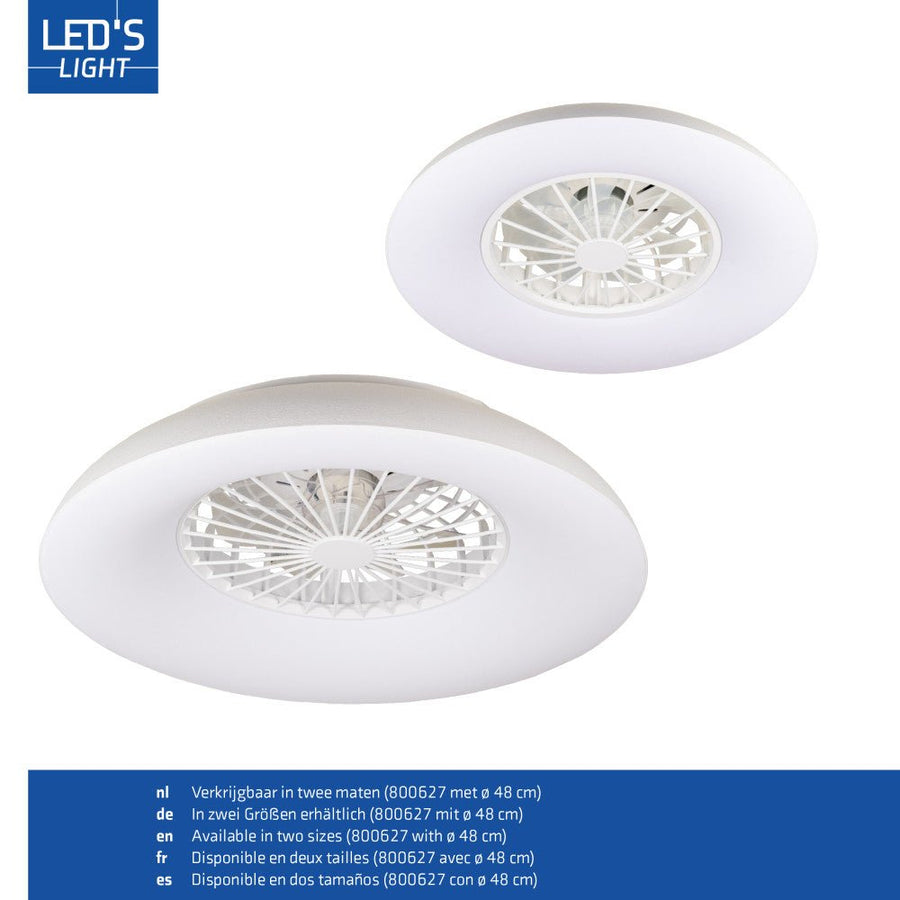 LED's Light RGB Plafondlamp met ventilator - 54W 3950lm 2700K/6500K/RGB - Ø600mm IP20 - Dimbaar Plafondventilatoren led.gl
