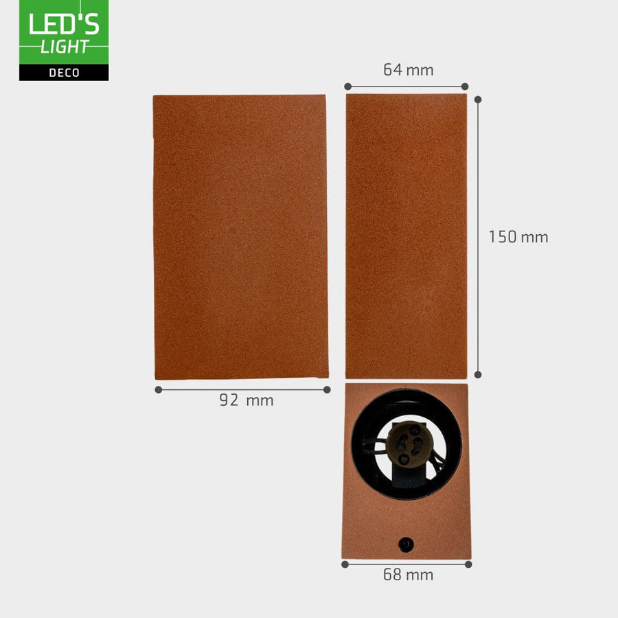 LED's Light Roestkleurige buitenlamp - IP44 - Excl 2x GU10 - Wandlamp Wandlampen led.gl