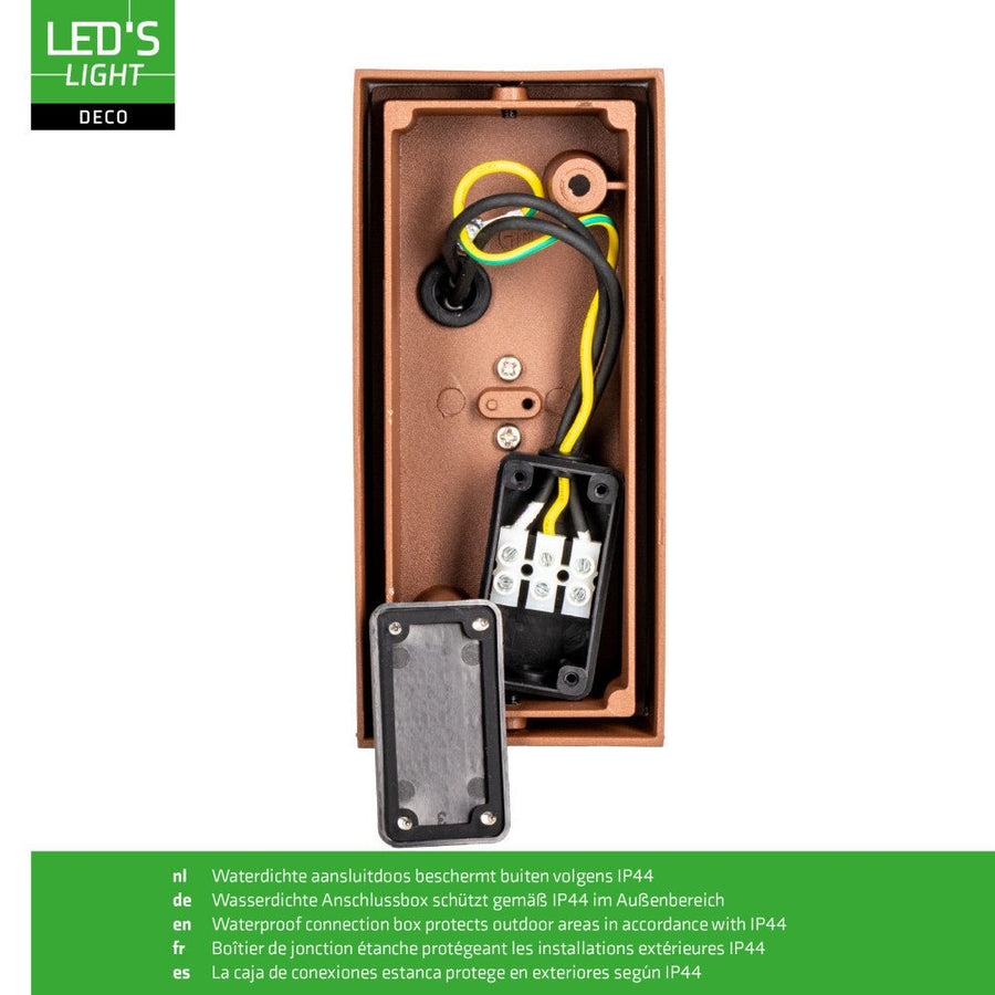 LED's Light Roestkleurige buitenlamp - IP44 - Excl 2x GU10 - Wandlamp Wandlampen led.gl