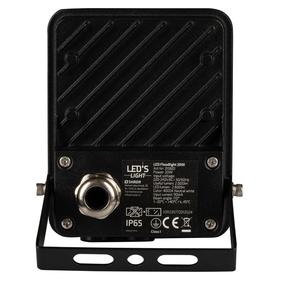 LED's Light Schijnwerper 2400 - Kantelbaar en Waterdicht - Binnen & Buiten - 20W Schijnwerpers led.gl