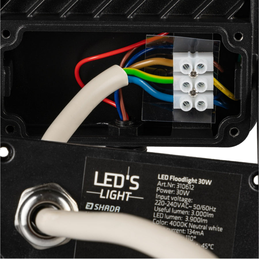 LED's Light Schijnwerper met Bewegingssensor 3600 - Waterdicht & Kantelbaar - 30W Schijnwerpers led.gl
