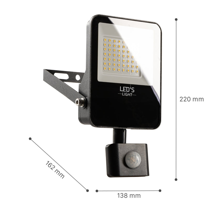 LED's Light Schijnwerper met Bewegingssensor 3600 - Waterdicht & Kantelbaar - 30W Schijnwerpers led.gl
