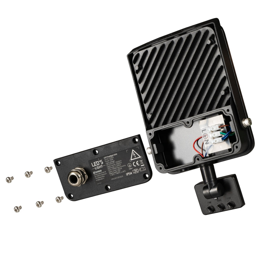 LED's Light Schijnwerper met Bewegingssensor 6000 - Waterdicht & Kantelbaar - 50W Schijnwerpers led.gl