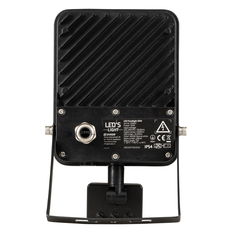 LED's Light Schijnwerper met Bewegingssensor 6000 - Waterdicht & Kantelbaar - 50W Schijnwerpers led.gl