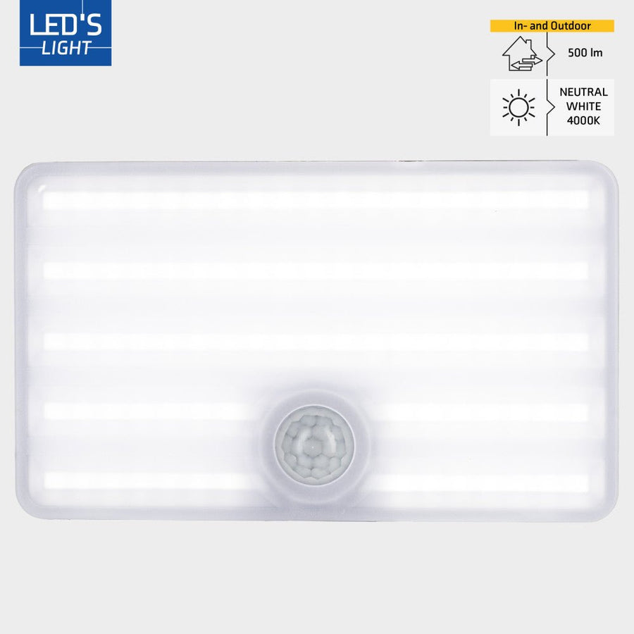 LED's Light Solar buitenlamp met sensor en zonnepaneel - 500lm 4000K - Zwart - IP65 Schijnwerpers led.gl