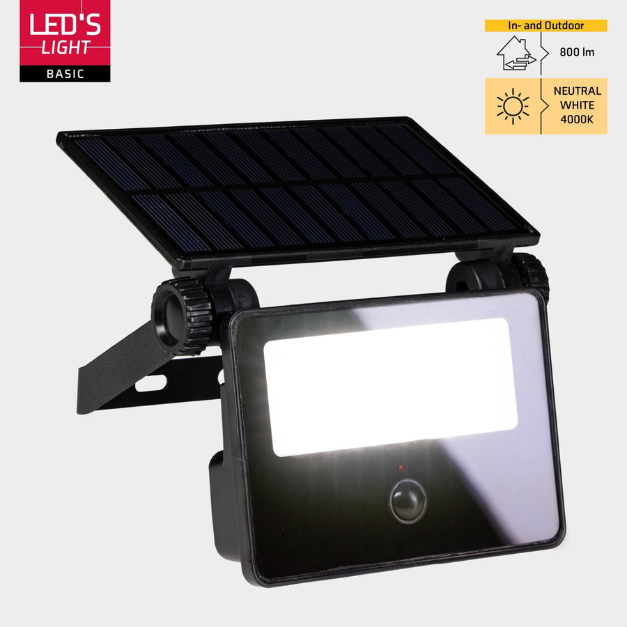 LED's Light Solar Schijnwerper met bewegingssensor - Volledig draadloze buitenlamp - Zwart Buitenlampen led.gl