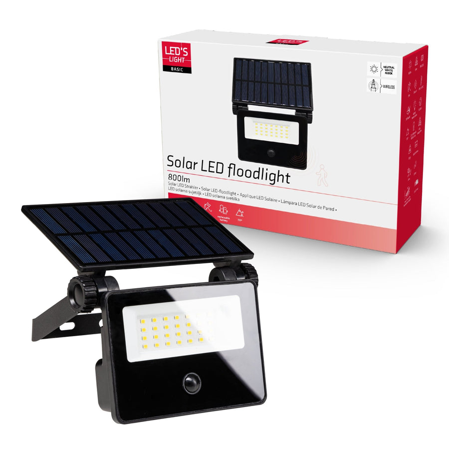 LED's Light Solar Schijnwerper met bewegingssensor - Volledig draadloze buitenlamp - Zwart Buitenlampen led.gl