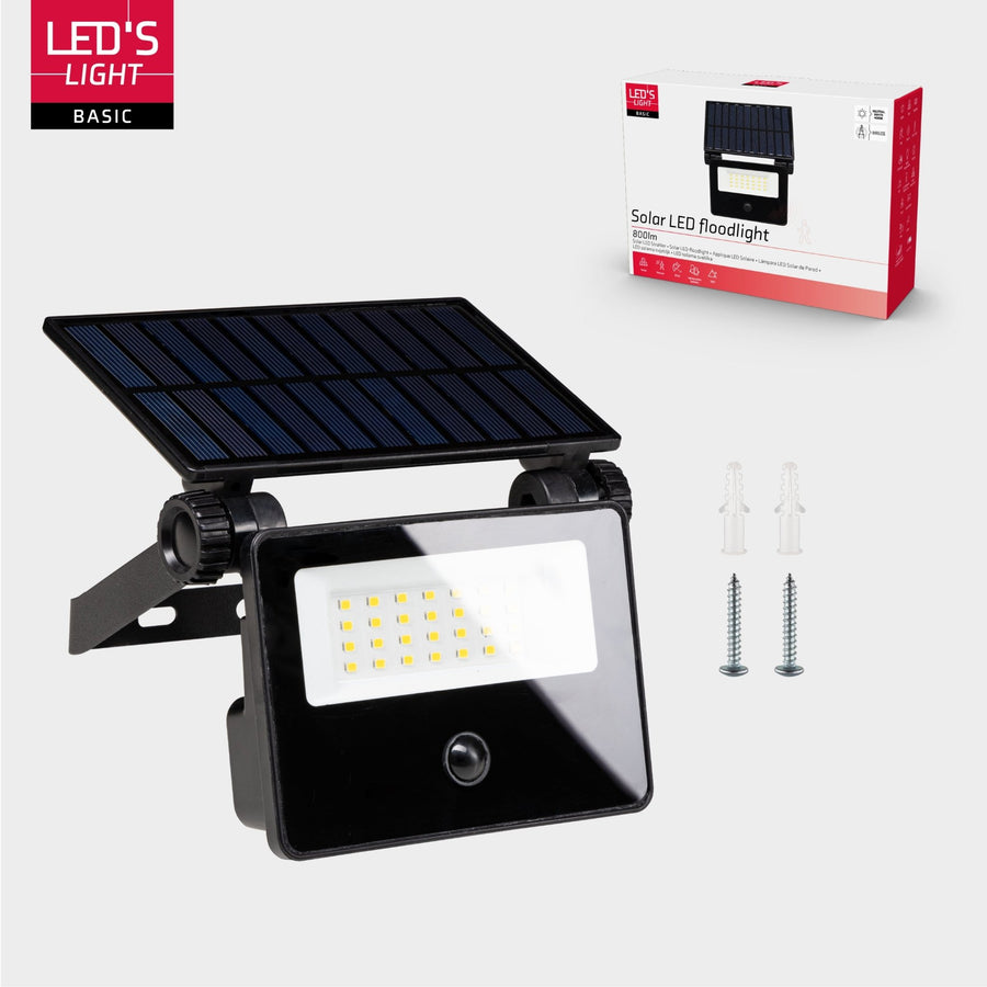LED's Light Solar Schijnwerper met bewegingssensor - Volledig draadloze buitenlamp - Zwart Buitenlampen led.gl