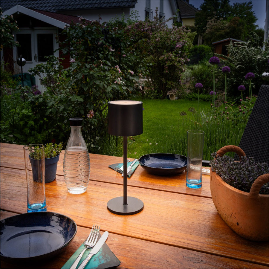 LED's Light Tafellamp op accu - oplaadbaar en draadloos - voor binnen en buiten - 3 kleuren - Zwart Tafellampenen led.gl