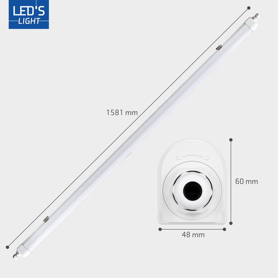 4 PACK - LED's Light TL armatuur met Strip - Koppelbaar - 46W 150cm 5520lm 4000K led.gl