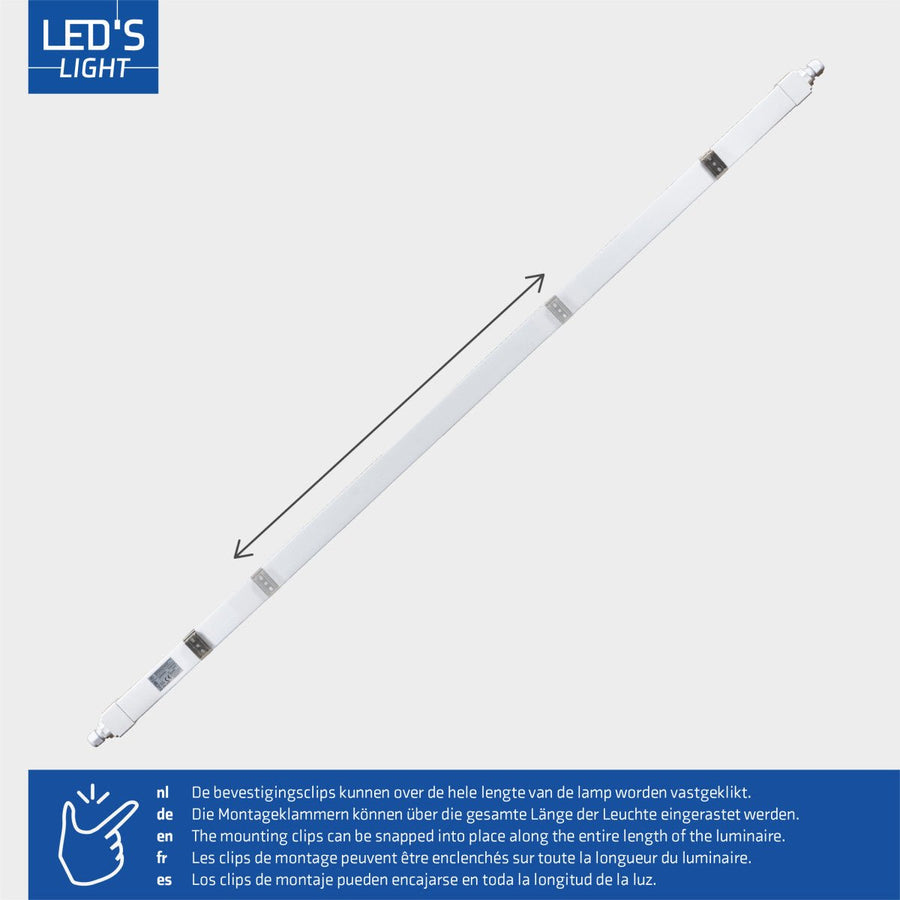 4 PACK - LED's Light TL armatuur met Strip - Koppelbaar - 46W 150cm 5520lm 4000K led.gl