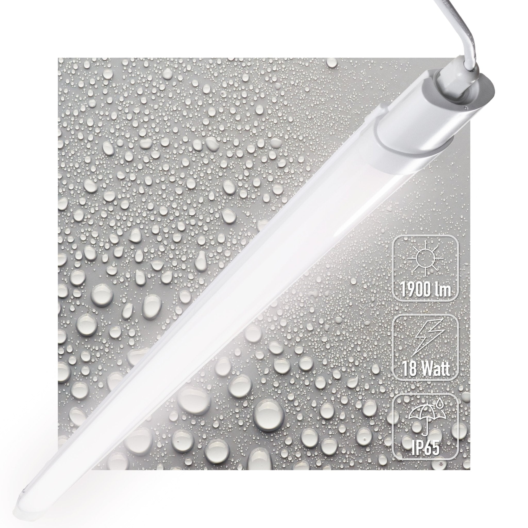 LED's Light TL Licht balk Batten 120 cm - Geschikt voor alle binnen en vochtige ruimtes - 18W - IP65 - IK08 - 1900lm TL verlichting led.gl