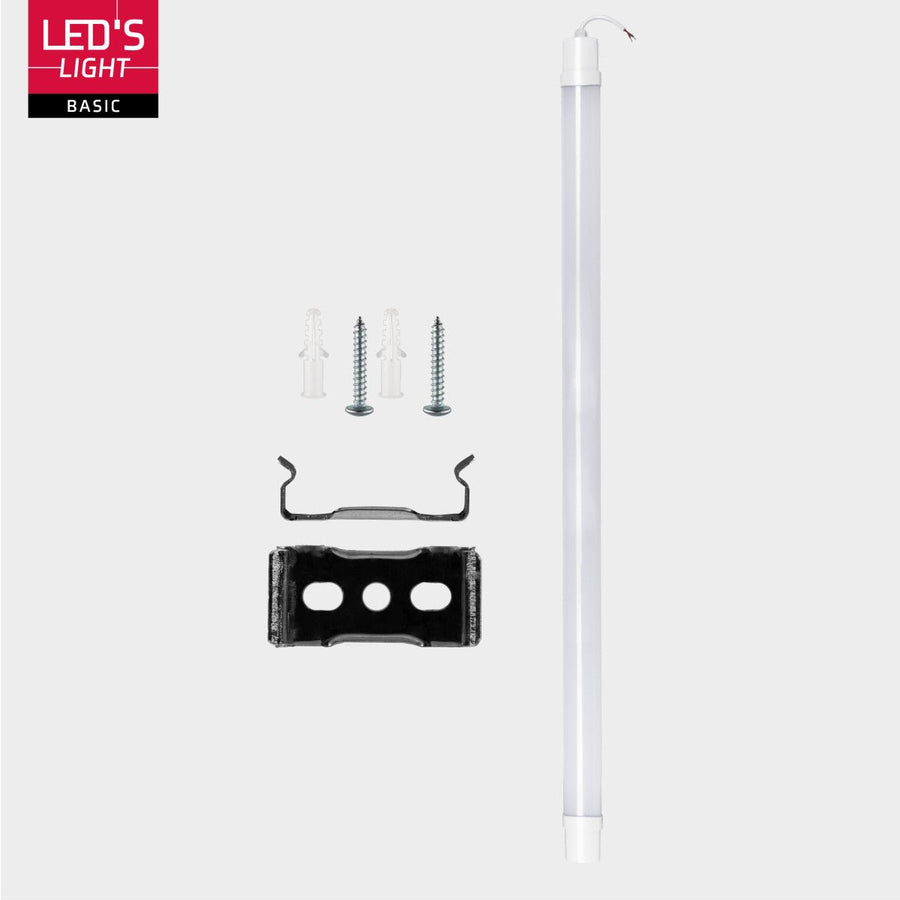 2 PACK - LED's Light TL Licht balk Batten 120 cm - Geschikt voor alle binnen en vochtige ruimtes - 18W - IP65 - IK08 - 1900lm TL verlichting led.gl