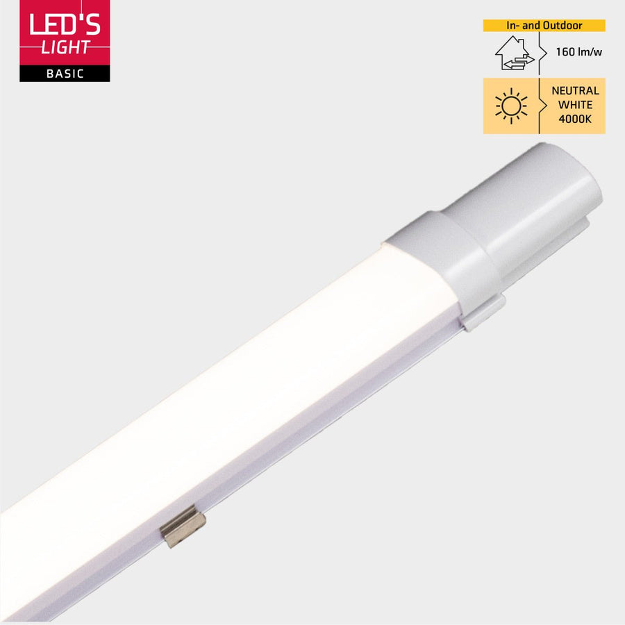 2 PACK - LED's Light TL Licht balk Batten 120 cm - Geschikt voor alle binnen en vochtige ruimtes - 18W - IP65 - IK08 - 1900lm TL verlichting led.gl