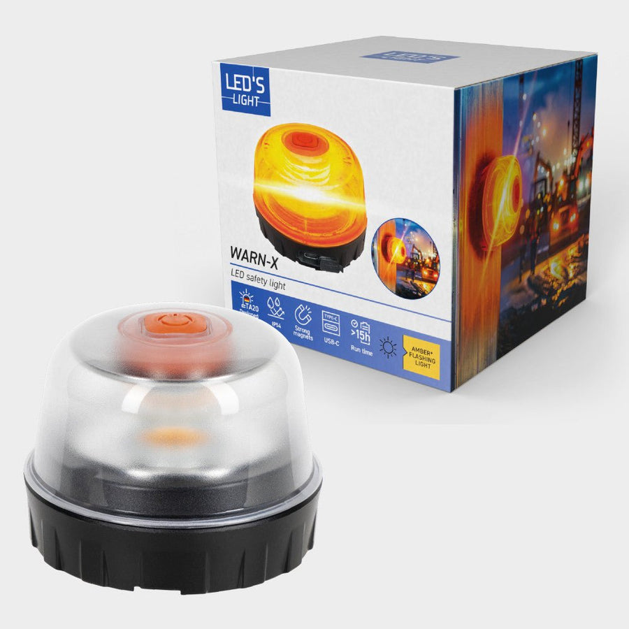 LED's Light WARN-X LED signaal-noodverlichting -5000mAh - IP54 - Amber Noodverlichting led.gl