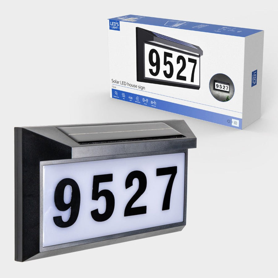 LED's Light zonnepaneel Solar-LED huisnummerbord set Wandlampen led.gl