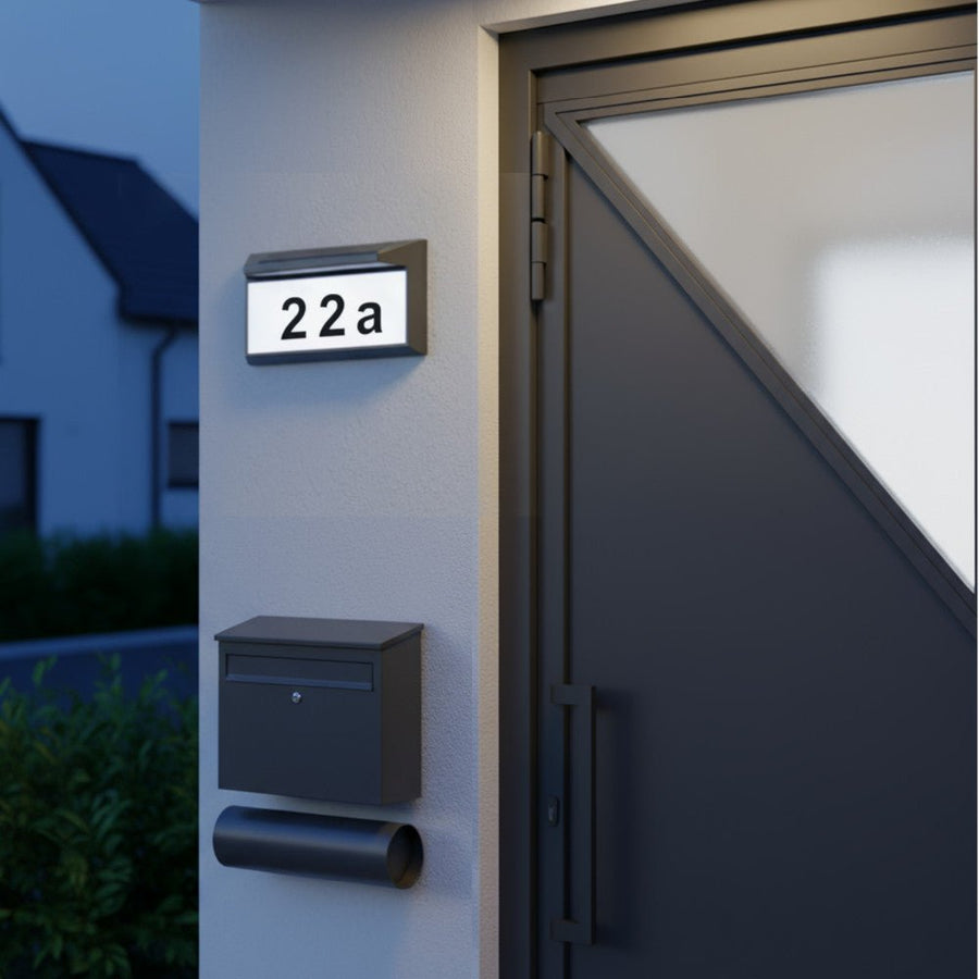 LED's Light zonnepaneel Solar-LED huisnummerbord set Wandlampen led.gl